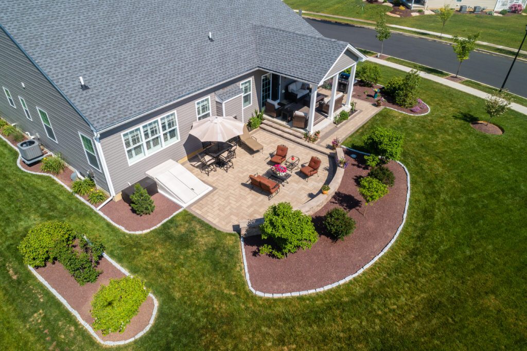 Paver patio with walkway, retaining wall and landscaping Macungie