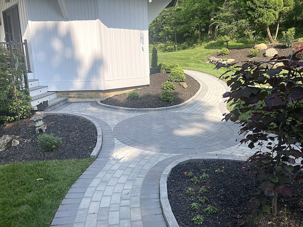 Unique paver walkway