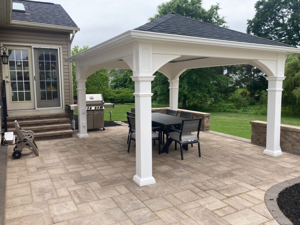 Pavillion over paver patio